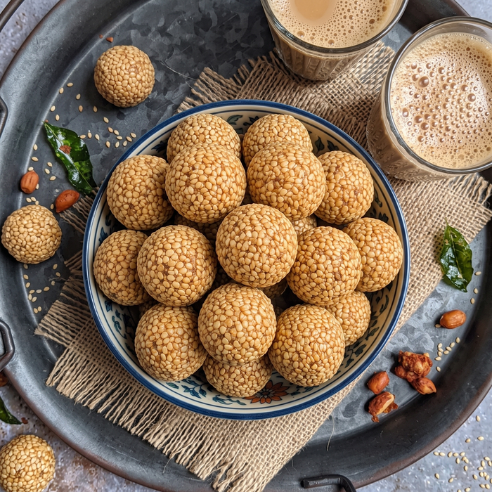 Hand-Pounded Til Laddu
